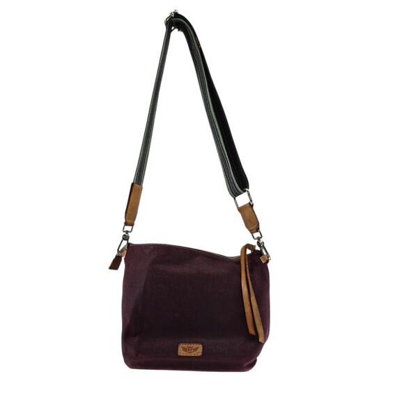 Consuela Crossbody Purse Sonoma Wedge Floral Embroidered Bohemian Hippie Red - Picture 5 of 15